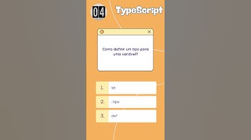 Como definir um tipo para uma variável em Typescript? - QuizTec