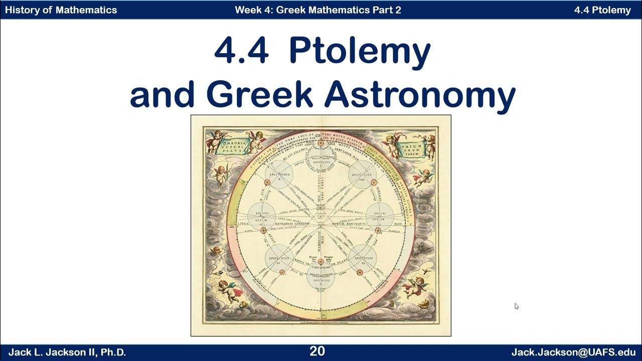 Claudius Ptolemy, Greek mathematician and astronomer