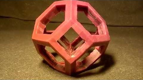 wax truncated octahedron with string support