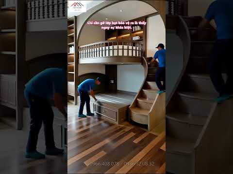 Bộ giường tầng này quá tiện nghi