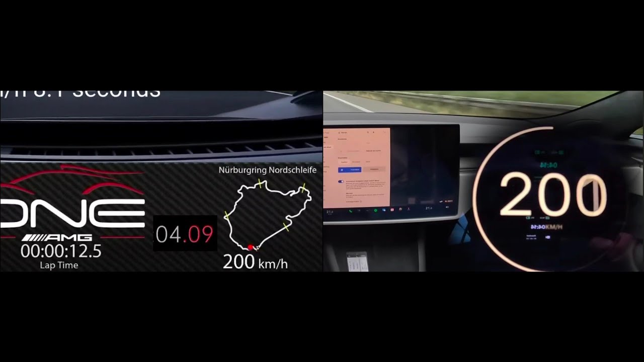 Mercedes AMG One Vs Tesla Model S Plaid Track Pack 100-330 km/h ...