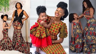 Mum & Daughter Ankara Matching Styles | Beautiful Matching Ankara Designs for Mother & Daughter