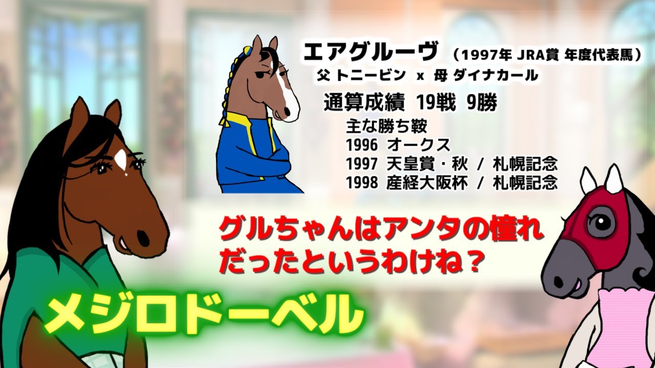 メジロドーベル ハイジ世代のひとつ下 エアグルーヴと女帝の座を競ったg1 5勝の名牝 ハイジの部屋 第146回 Youtube