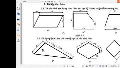 Autocad 2D: Bài thực hành số 1 - Bài 1.1. Lệnh LINE trong Autocad.