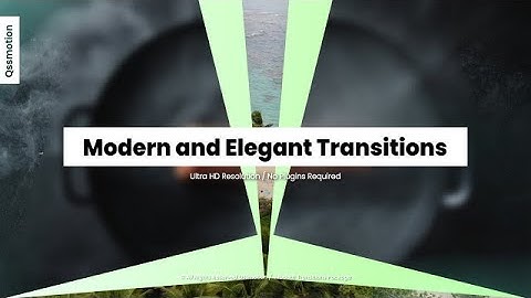 Modern And Elegant Transitions After Effects Templates