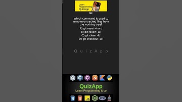 Git Which command is used to remove untracked files from the working tree