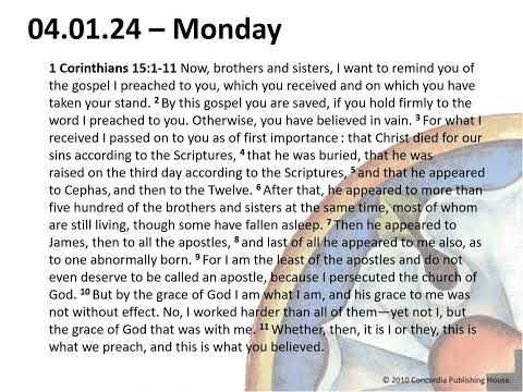 Pastor Z Devotional - Monday, April 1, 2024