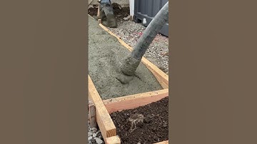 Pouring New Concrete Footings & a Walkway for the Shipping Container #shorts