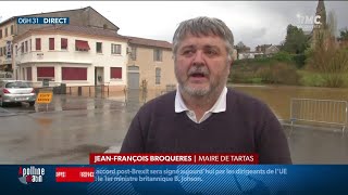 Avec le passage de la tempête Bella, plusieurs rivières sont en crue dans le Sud-Ouest