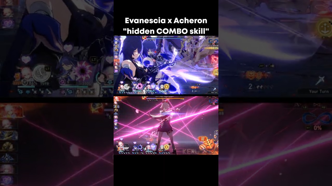 Evanescia x Acheron "hidden COMBO skill" #honkaistarrail #hsr
