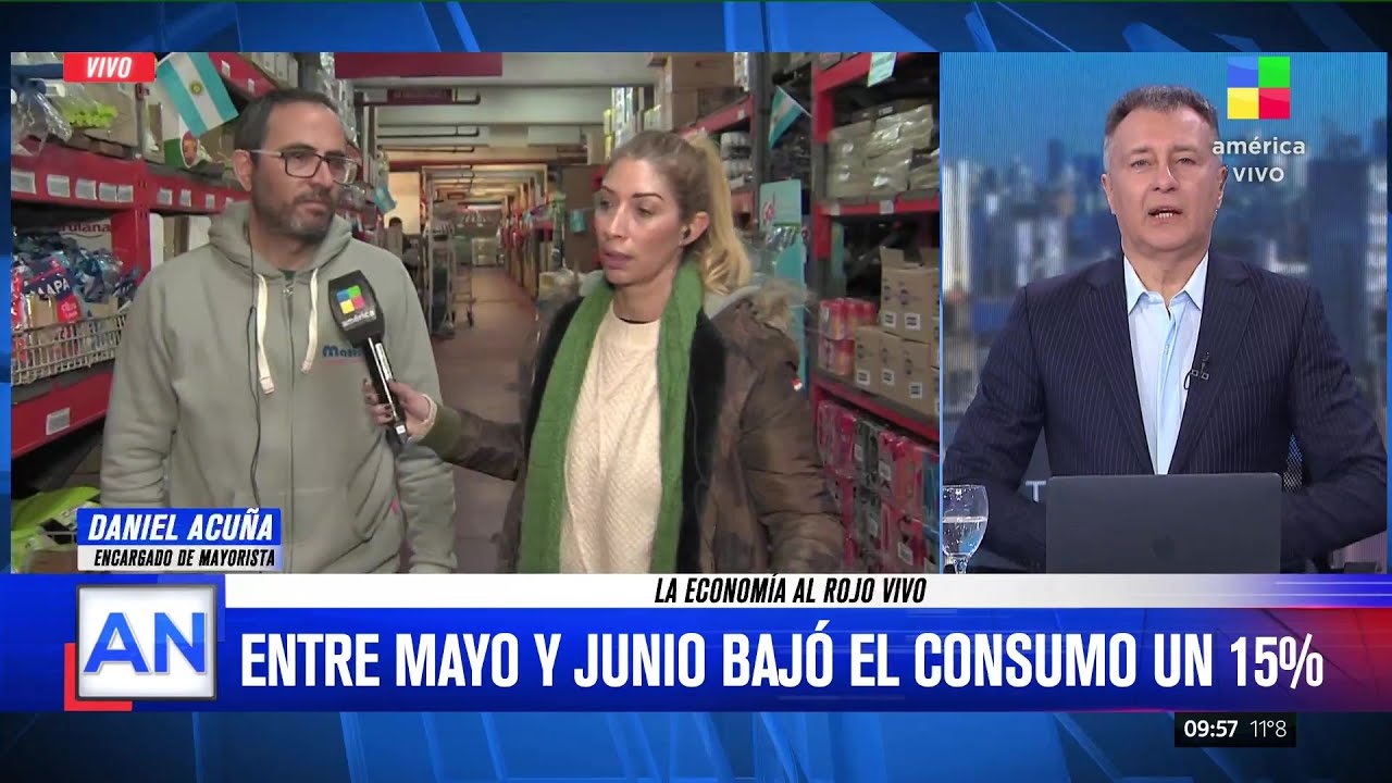 ECONOMÍA: entre mayo y junio bajó el consumo un 15%