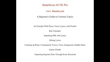 SmartScore 64 NE Pro: Digitizing a Simple Piano/Vocal Score