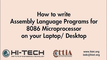 How to run 8086 microprocessor Assembly Language Program on laptop/ desktop