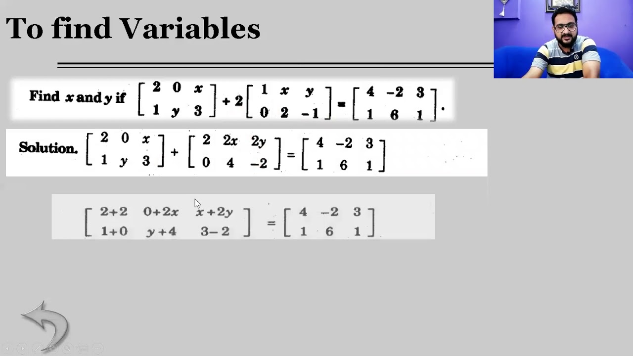 To find the value of Variable in Matrices by SAQIB IQBAL part 2 - YouTube