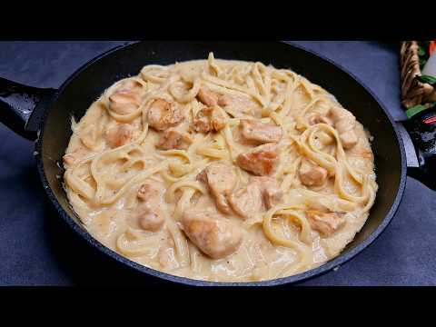 طريقة عمل مكرونة وايت صوص بالفراخ بدون كريمة احسن من المطاعم والطعم رهيييب