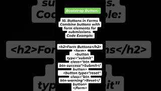 "Master Buttons in Forms with Bootstrap – Create Seamless Submit and Reset Buttons for Your Forms!"