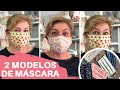 2 MODELOS MÁSCARA DE TECIDO ADULTO E INFANTIL PASSO A PASSO MOLDE FABRIC MASK DIY TUTORIAL DRICA TV