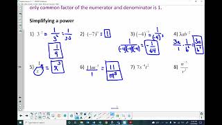 Algebra Lesson 7 1 Zero and Negative Exponents