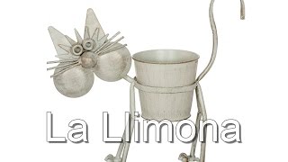 Macetas Y Jardín. Maceta Metal Gato Beige 38 - La Llimona