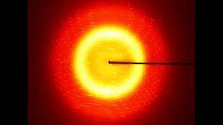 Like retro disco light from x-ray diffraction pattern