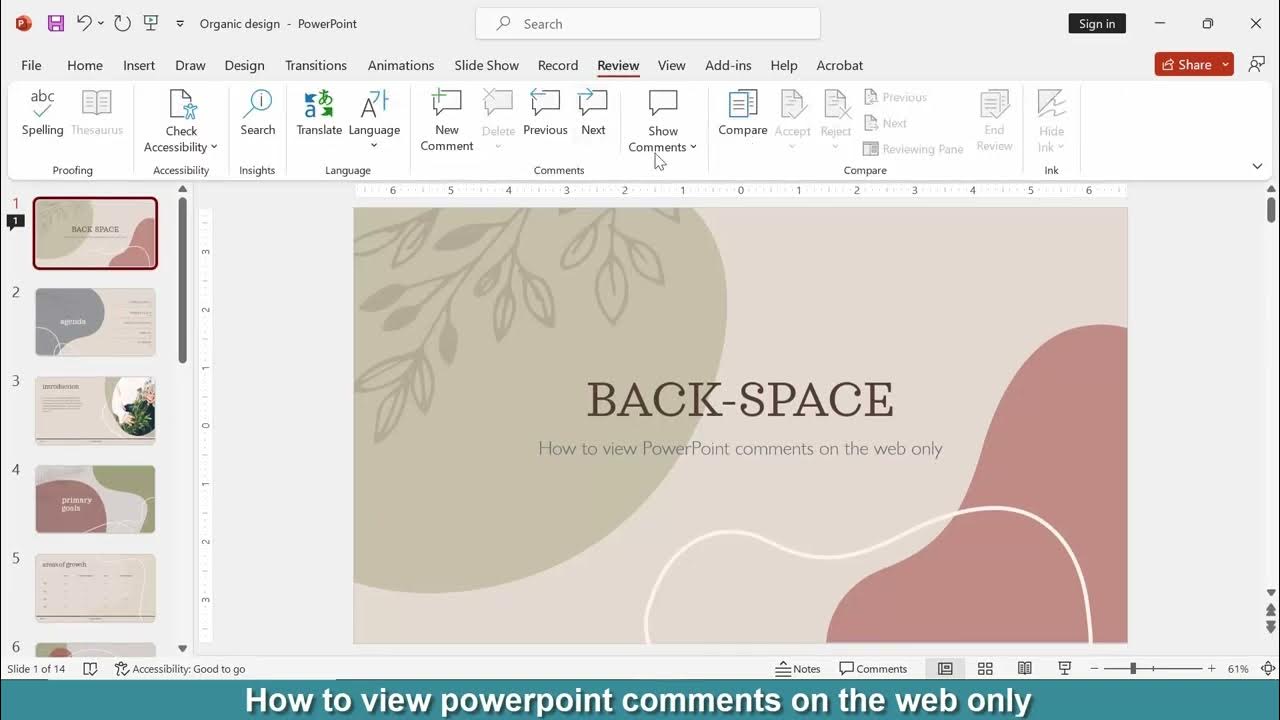 How to view powerpoint comments on the web only youtube