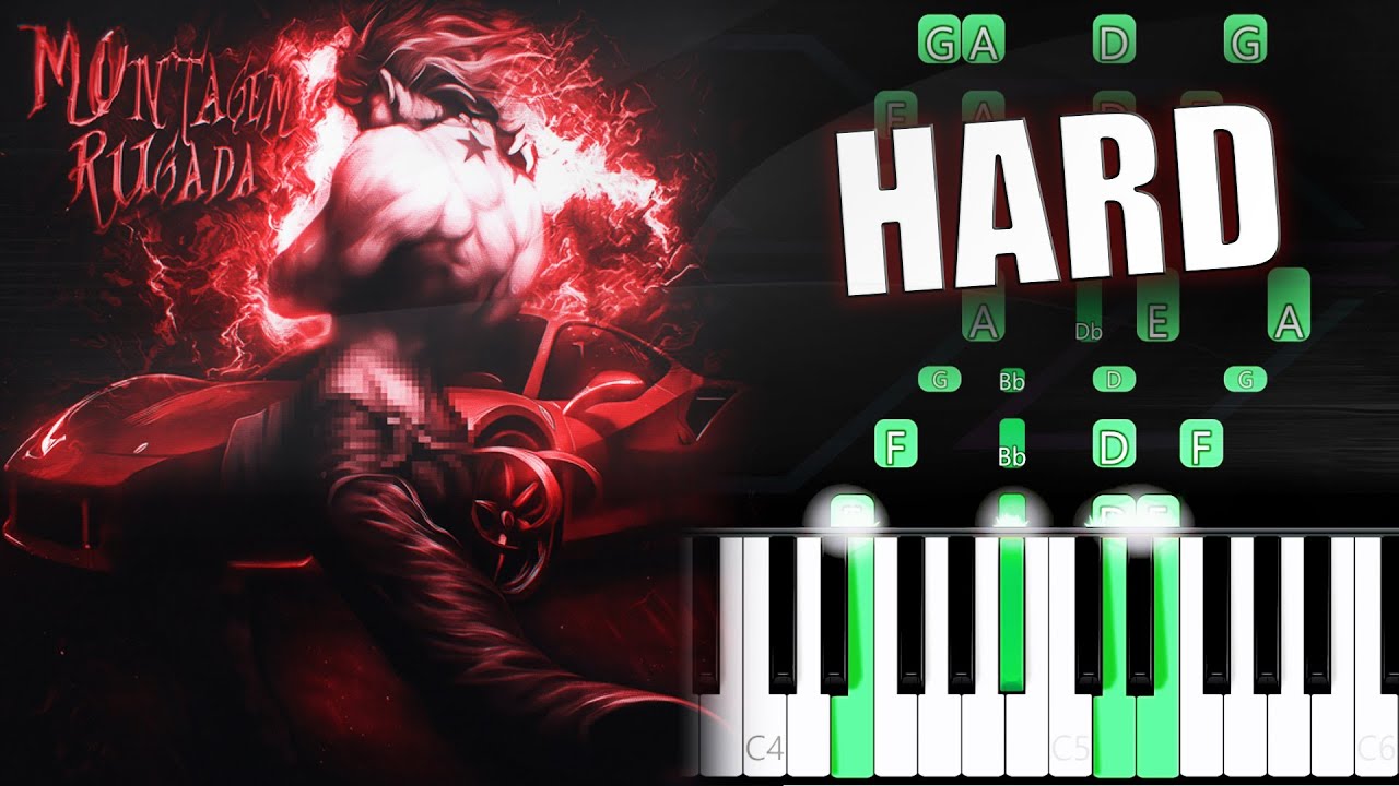 Montem Rugada MONTAGEM RUGADA HARD Piano Tutorial - YouTube