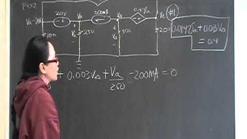 Node Voltage Vs Mesh Method P4.52 Nilsson Riedel Electric Circuits 9E Solution