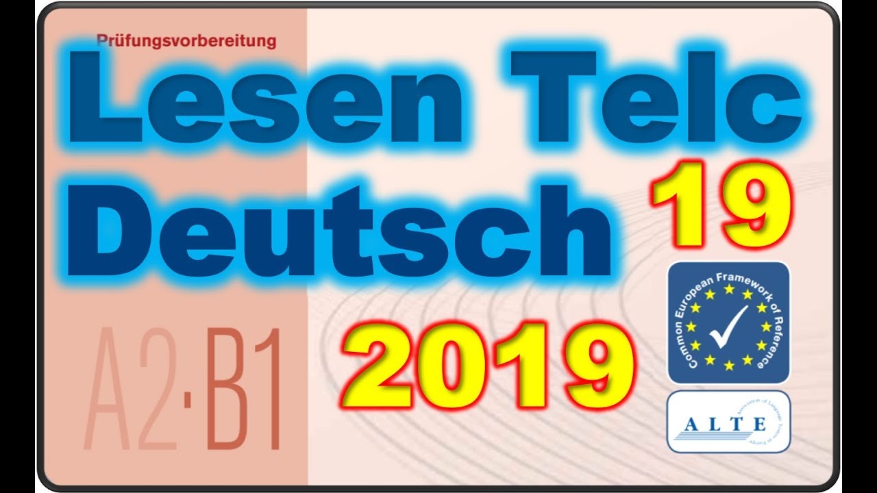 Telc Prüfungstraining A2 B1 Audio Download Telc A2-B1 Prüfung Modelltest (19) A2-B1 Lesen Deutsch 12.09.2019 - YouTube
