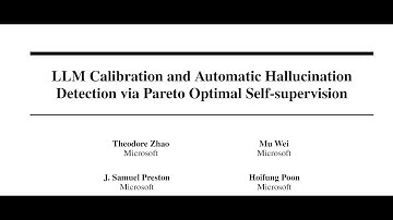LLM Calibration and Automatic Hallucination Detection via Pareto Optimal Self-supervision