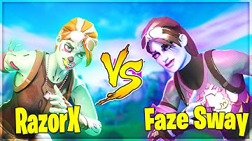 RazorX VS. Faze Sway *NASTY BUILD FIGHTS* (Handcam)