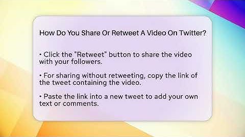 How Do You Share Or Retweet A Video On Twitter? - Everyday-Networking