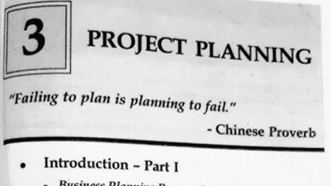 CP ||FYB.COM SEM-1|| COMMERCE PAPER 1|| CHAPTER 3|| PROJECT PLANNING ||MANAN PRAKASHAN||