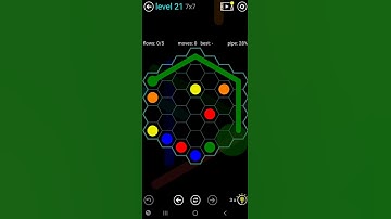 How To Solve Flow Free Hexes 7x7 Mania Level 21 Board Walk Through Solution Walkthrough