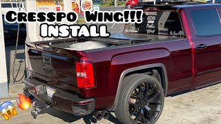 CRESSPO WING INSTALL ON MY TRUCK! (PAINTED CANDY!!!)