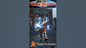 TESLA TROOPER Red Alert 2 Unit from Soviet Faction ⚡ #shorts