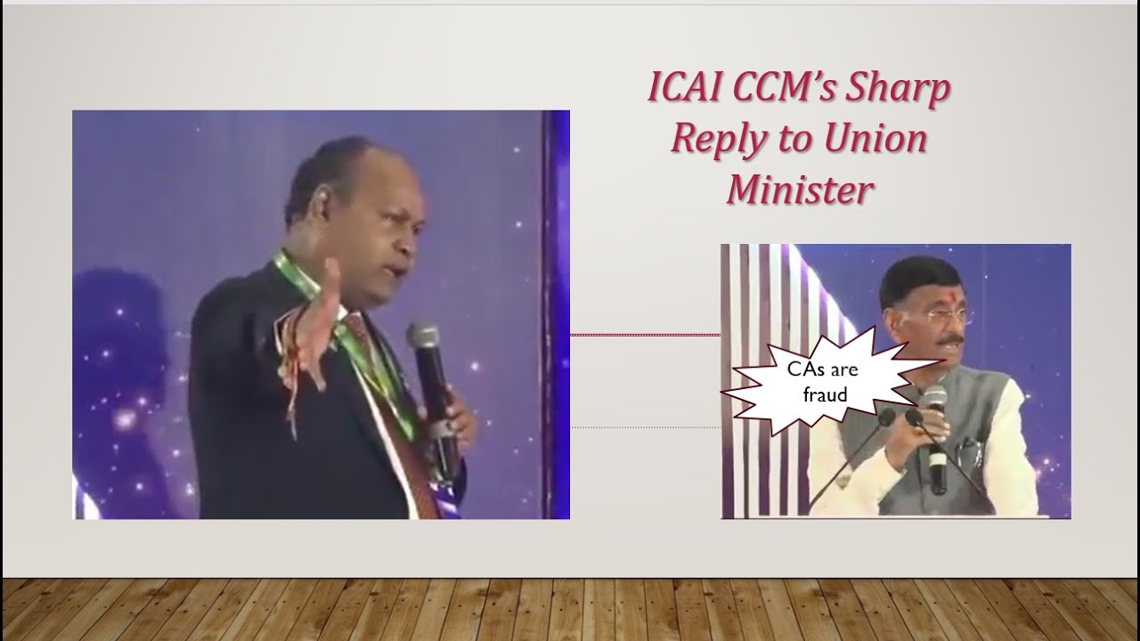 Befitting Reply by ICAI Central Council Member to Union Minister