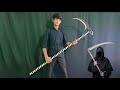 How to make death scythe with cardboard   diy death scythe making with cardboard  diy scythe