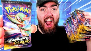 Opening 100 Packs of Champions Path Pokemon Cards EARLY!