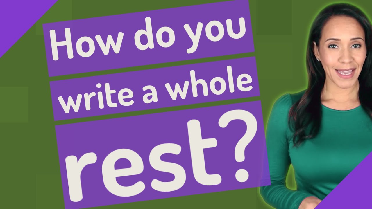 How do you write a whole rest? - YouTube