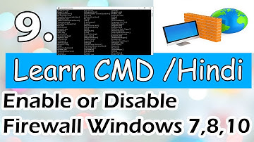 CMD: How to Enable or Disable Firewall in Windows7,8,10 using Command Prompt Hindi