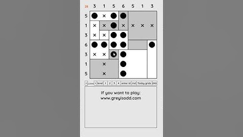 Grey is Odd - Today grids. Solution level 2 7X7 dated 04-03-2024
