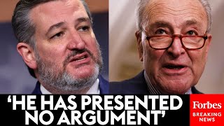 BREAKING NEWS: Ted Cruz Calls Out Schumer On Senate Floor Over Mayorkas Trial—Then Schumer Reacts