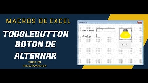 uso de Togglebutton o botón de alternar en formularios de Excel