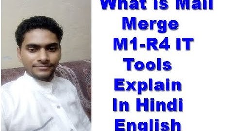 Nielit Doeacc Question What is Mail Merge   M1-R4 IT Tools Explain  In Hindi English Full Explain