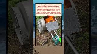A Eco Friendly Metal Machine Uses Fire To Destroy Wild Weeds