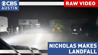 RAW VIDEO: Nicholas makes landfall as a hurricane on Texas coast overnight Tuesday