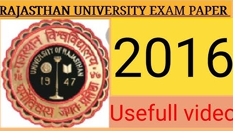 Rajasthan university Exam Paper of B.COM