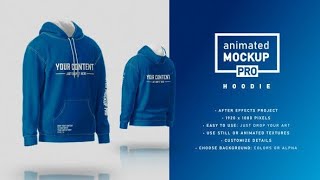 Hoodie Mockup Template Animated Mockup PRO AFTER EFFECTS Template Videohive 32523586