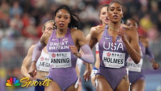 Amber Anning LEANS ahead of Alexis Holmes to win 400m at World Indoor Championships | NBC Sports