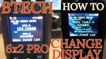 BTECH DMR 6X2 PRO, HOW TO CHANGE DISPLAY